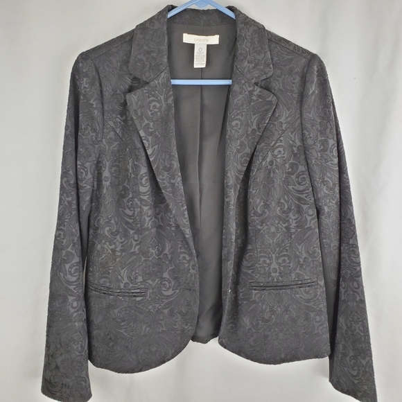 Paisley print Chico's blazer size 0 - Picture 1 of 6